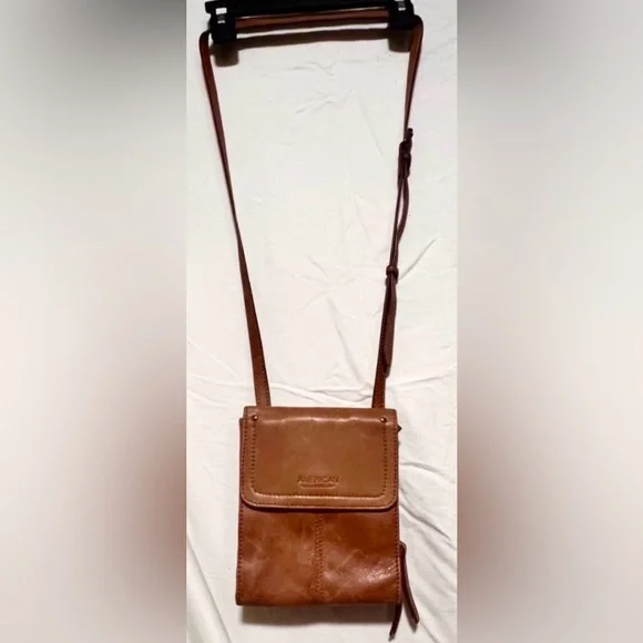 American Leather Co. Kansas Crossbody Bag Travel Classic Purse Wallet Passport - Picture 5 of 14